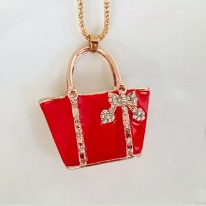 💥💣3/20 Red Handbag Necklace